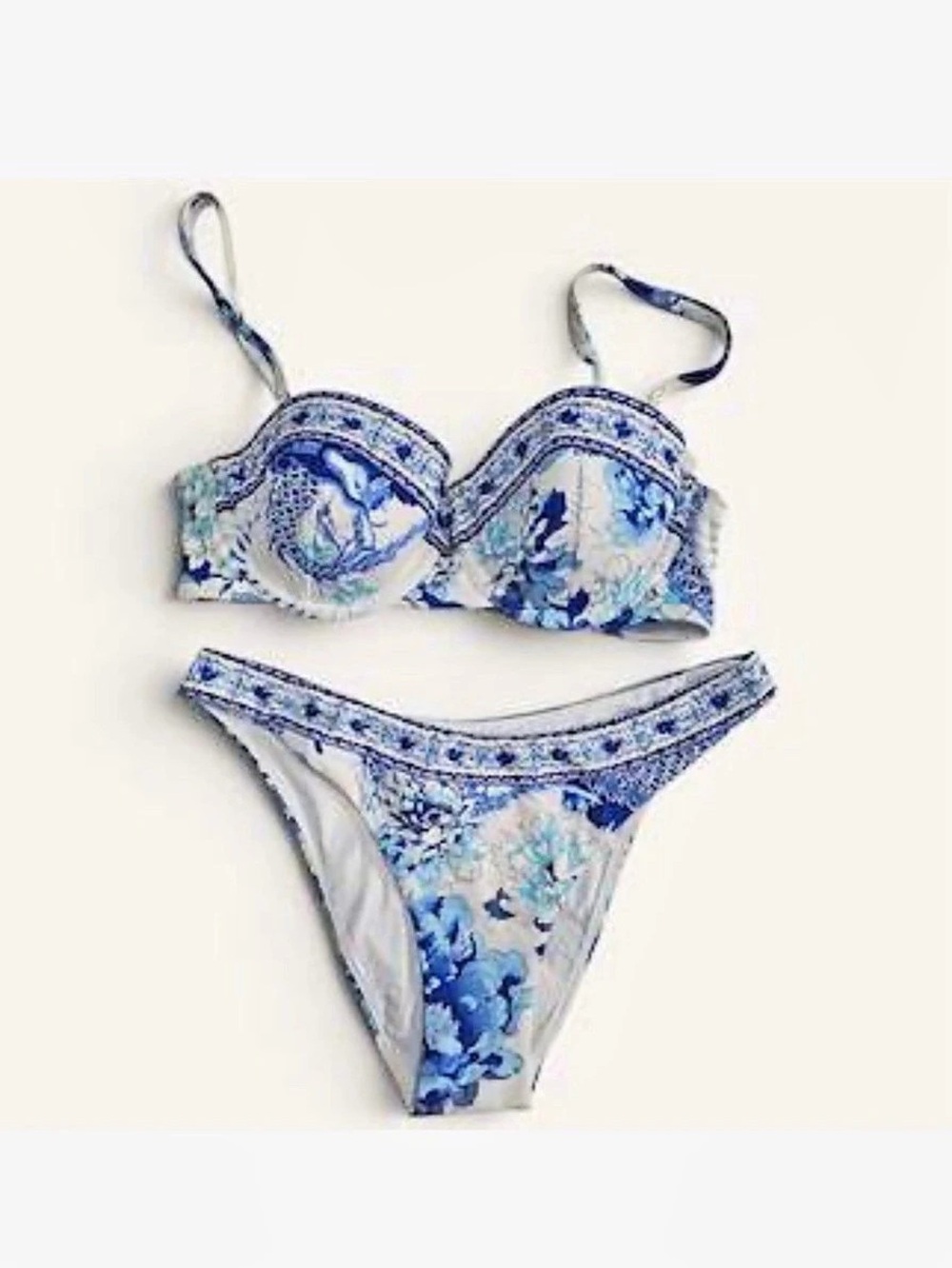 Camilla small Blue & White Floral Bikini SET